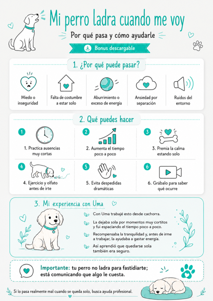 mi perro ladra cuando me voy